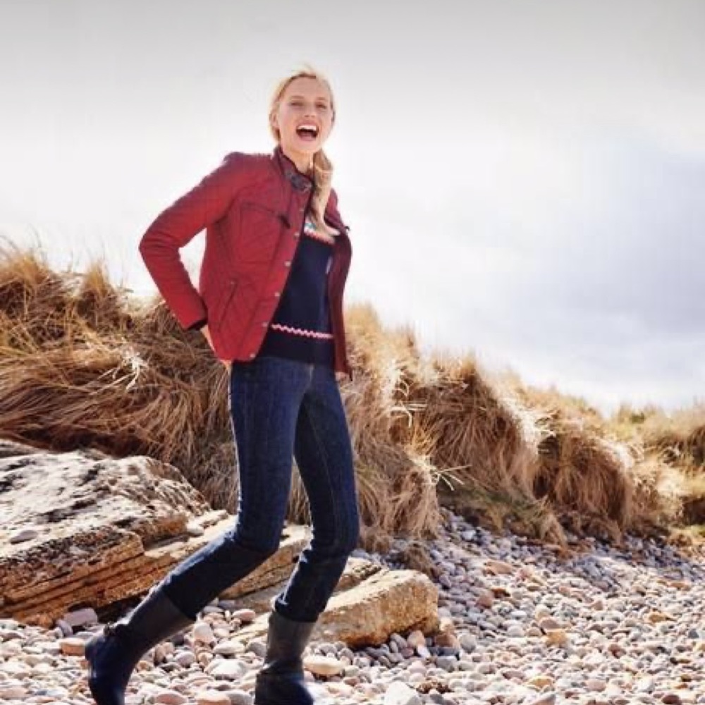 Boden Red Quilted Jacket Coat size 8UK 4US